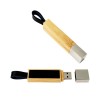Bamboo USB Drive 64GB with LED Logo & Strap – USB 3.0