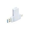 White Sleek 32GB LED Logo Type-C OTG USB 3.0 Drive – Modern & Multipurpose