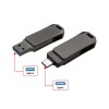 64GB Dual USB OTG Drive – Gun Metal Swivel Design, Type-C & USB 3.0