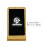 Custom Bamboo Fast Wireless Charger Stand 15W with LED Logo