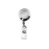 Personalized Retractable Badge Reels Shiny Silver