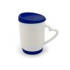 Personalized Ceramic Mug with Silicone Cap and Base Blue