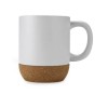 Personalized Mug with Lid and Cork Base White