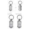 Rectangular Oval Metal Keychains