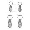 Oval Shaped Metal Keychains 