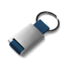 Promotional Stylish Metal Keychain with Strap Blue