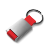 Promotional Stylish Metal Keychain with Strap Red