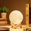 3D Moon Night Lamp 16 Colors LED with Stand & Remote&Touch Control and USB Rechargeable 