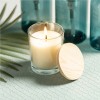 Scented Candle in Glass Bottle with Bamboo Lid