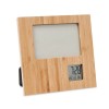 Promotional Bamboo Photo Frame with Digital Clock 