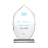 Personalized Logo Wide Flame Crystal Awards 
