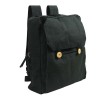 Black Cotton Backpacks with Zipper Closure