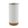 Personalized Insulated Mug / Tumbler with Cork Base White