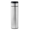 Personalized Double Walled Insulated Flask with Temperature Lid Silver