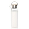 Personalized Borosilicate Glass Bottle with Neo Sleeve White