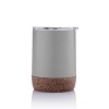 Personalized Vacuum Mug With Cork Base Grey