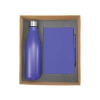 Promotional Colorful Gift sets - Travel Bottle, A5 Notebook, Metal Pen Blue