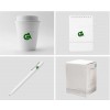 Personalized White Antibacterial Gift Set - Cup, Notepad, Pen