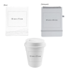 White Antibacterial Gift Set - Cup, Notepad, Pen