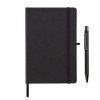 Personalized A5 Hard Cover Notebook and Pen Set Black