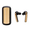 Promotional Bamboo Bluetooth Earbuds in Charging Case