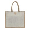 Promotional Jute Shopping Bags with Button 