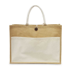 Personalized Jute Bag with Cotton Pocket 