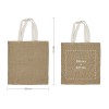 Jute Bag with White Handle 