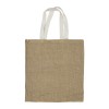Personalized Jute Bag with White Handle 