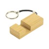 Personalized Bamboo Phone Stand with Round Key Holder