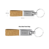 Metal Keychain with Cork Strap 