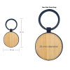 Personalized Metal Keychain with Bamboo 