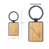 Metal Key Chain with Bamboo