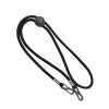 Promotional Double Hook Cord Lanyards with Adjustable Lock Black