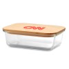 Personalized Logo Glass Lunch Box with Bamboo Lid