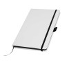 Personalized White PU Leather Cover Notebook Black
