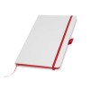 Personalized White PU Leather Cover Notebook Red