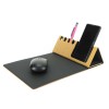 Personalized Foldable Cork+PU Mousepad with Mobile & Pen Holder 