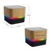 Personalized Cube Bamboo Bluetooth Speaker with RGB Lighting 