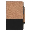 Personalized A5 Cork Fabric Hard Cover Notebook and Pen Set Black