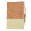Personalized A5 Cork Fabric Hard Cover Notebook and Pen Set Green
