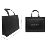 A4 Horizontal Black Non Woven Shopping Bags 