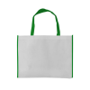 Promotional Horizontal Non-woven Bags White Green