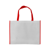 Promotional Horizontal Non-woven Bags White with Red