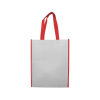 Personalized Vertical Non-woven Bags White with Red
