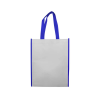 Personalized Vertical Non-woven Bags White with Blue