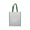 Personalized Vertical Non-woven Bags White with Green