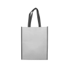 Personalized Vertical Non-woven Bags White with Grey