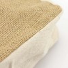 Personalized Natural Jute with Cotton Zipper Pouches 