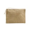 Promotional Natural Jute with Cotton Zipper Pouches 